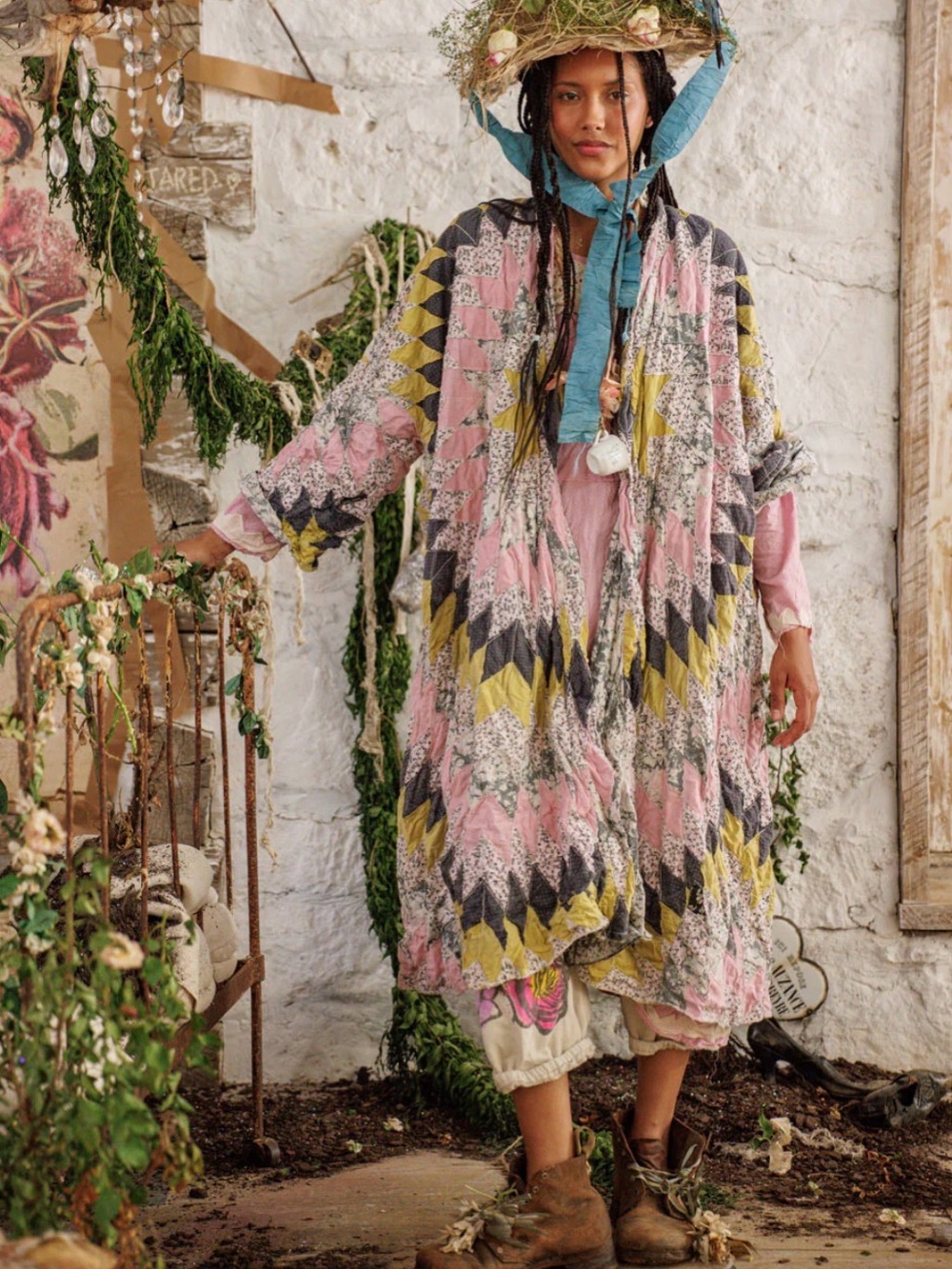 Magnolia pearl Quiltwork Belinay Kimono jacket cardigan distressed